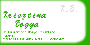 krisztina bogya business card